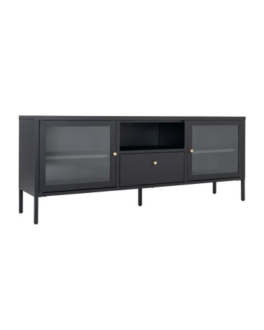 Meuble TV Dalby noir 150x35x60 cm