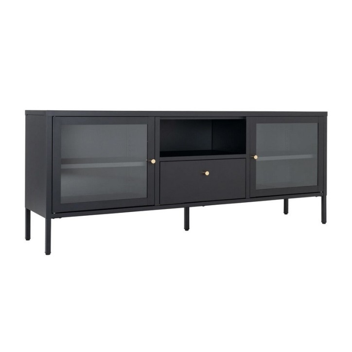 Meuble TV Dalby noir 150x35x60 cm