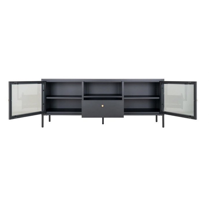 Meuble TV Dalby noir 150x35x60 cm