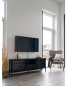 Meuble TV Dalby noir 150x35x60 cm