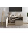 Meuble TV 1 porte, 1 tiroir Rio cashmere - 121 x 42 x 57cm