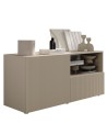 Meuble TV 1 porte, 1 tiroir Rio cashmere - 121 x 42 x 57cm
