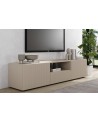 Meuble TV 2 portes, 1 tiroir Rio cashmere - 184 x 42 x 42,5cm