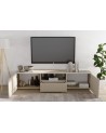 Meuble TV 2 portes, 1 tiroir Rio cashmere - 184 x 42 x 42,5cm