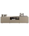 Meuble TV 2 portes, 1 tiroir Rio cashmere - 184 x 42 x 42,5cm