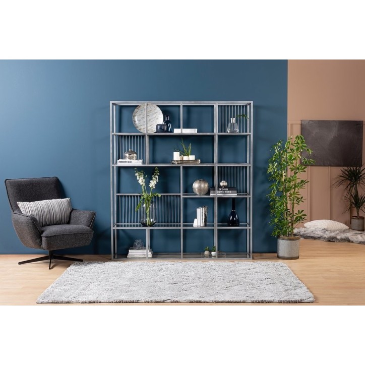 Bibliothèque LOLA 160 CM Argent