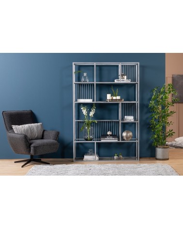 Bibliothèque LOLA 120 CM Argent