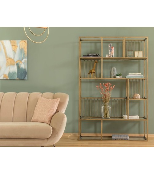 Bibliothèque LOLA 120 CM Laiton
