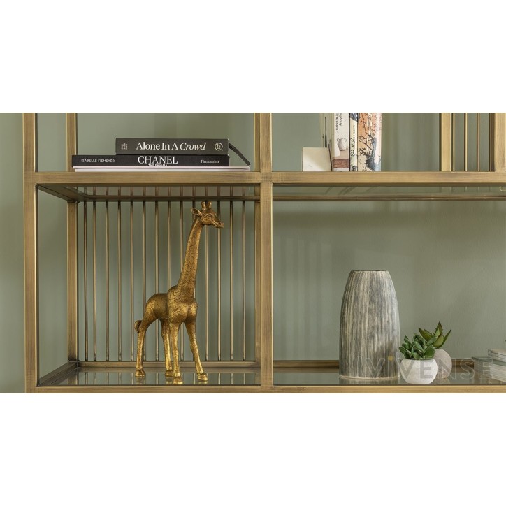 Bibliothèque LOLA 120 CM Laiton Bibliothèque LOLA 120 CM Laiton