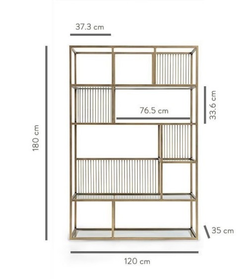 Bibliothèque LOLA 120 CM Laiton