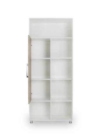 Bibliothèque ALASKA 80 CM blanc et bois