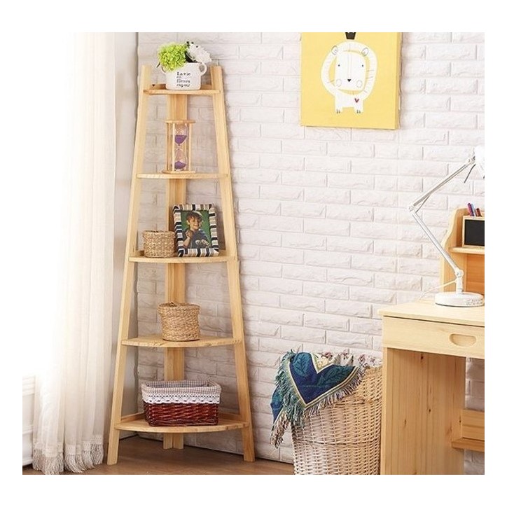 Bibliothèque ANGLE Bois 55 cm