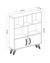 Bibliothèque DUCKY I 90 cm blanc et bois