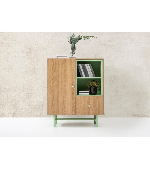 Bibliothèque - armoire AMARA 90 cm bois