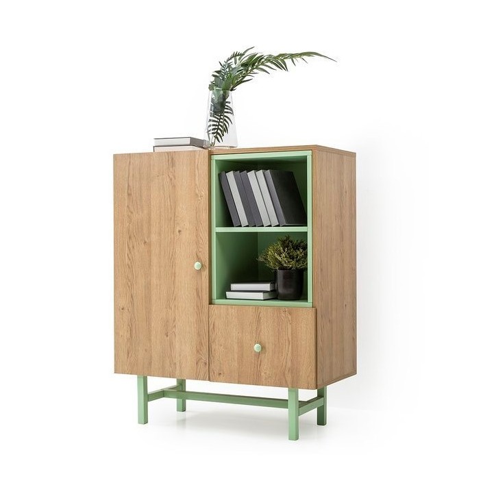 Bibliothèque - armoire AMARA 90 cm bois