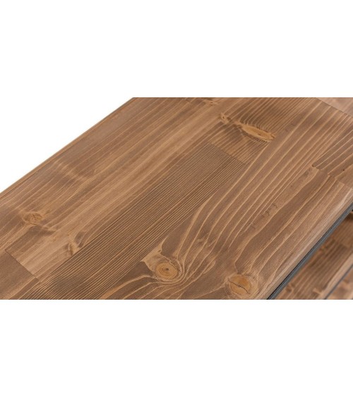 Bibliothèque ANTERES 100 cm bois et métal noir