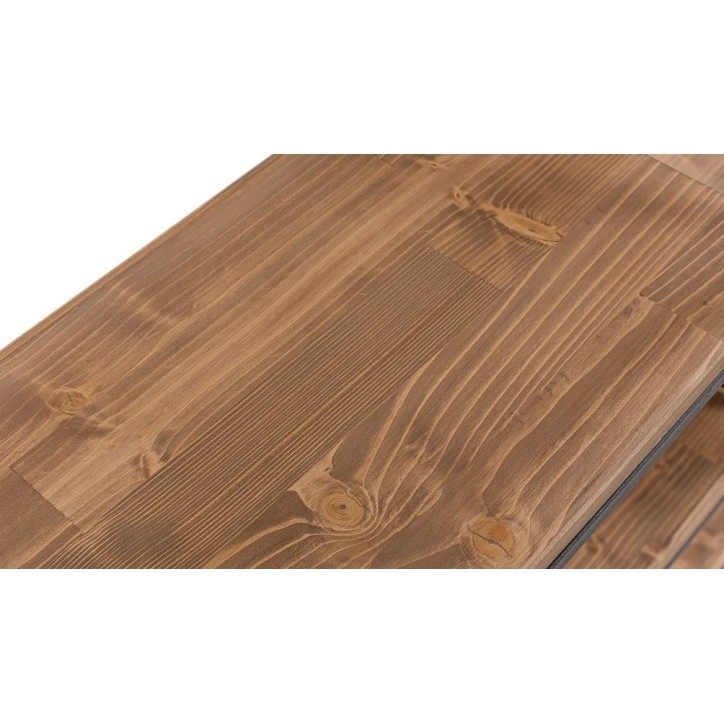 Bibliothèque ANTERES 100 cm bois et métal noir