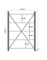 Bibliothèque COSMO 130 cm bois et métal noir