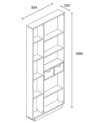Bibliothèque LUMA 80 cm noyer et blanc
