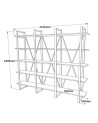 Bibliothèque IRONE 220 CM bois et métal