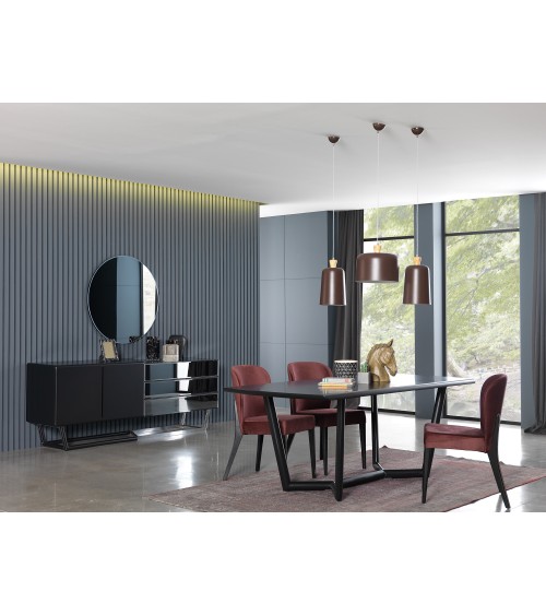 Buffet  DAVIA , 207 cm noir