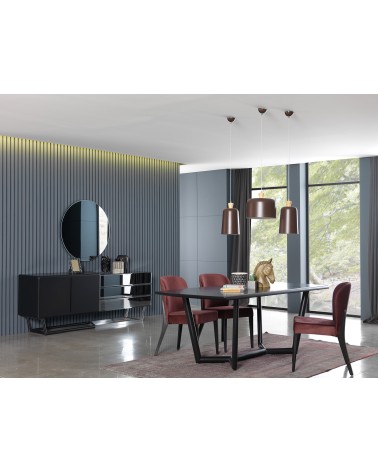 Buffet  DAVIA , 207 cm noir