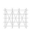 Bibliothèque IRONE 220 CM bois et métal