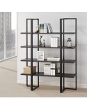 Bibliothèque MILTON 120 cm métal noir