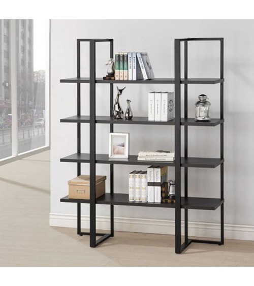 Bibliothèque MILTON 120 cm métal noir