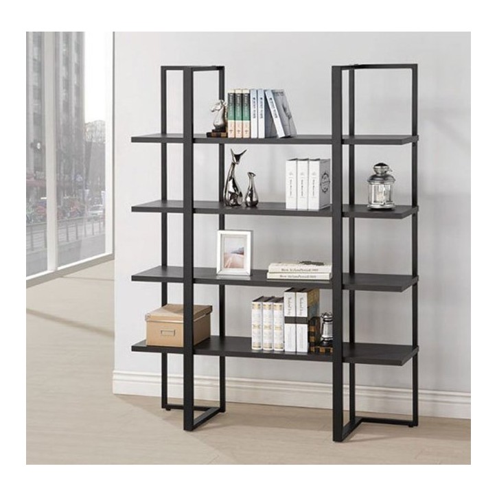 Bibliothèque MILTON 120 cm métal noir Bibliothèque MILTON 120 cm métal noir