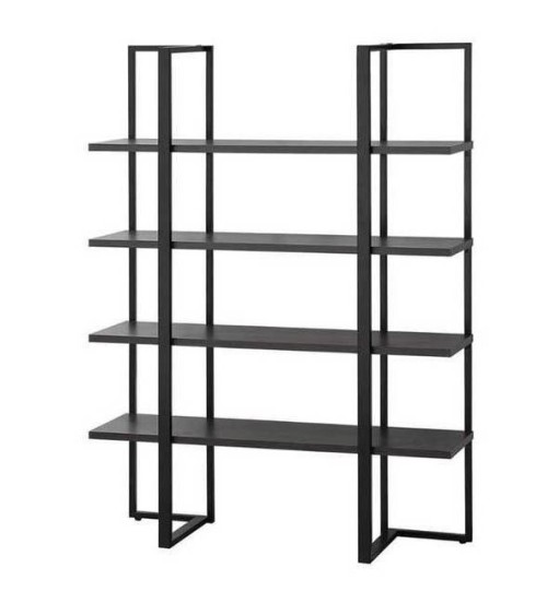 Bibliothèque MILTON 120 cm métal noir