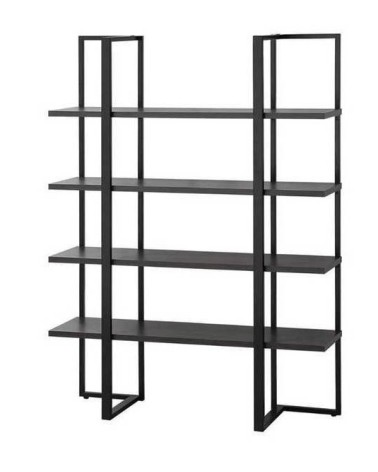 Bibliothèque MILTON 120 cm métal noir