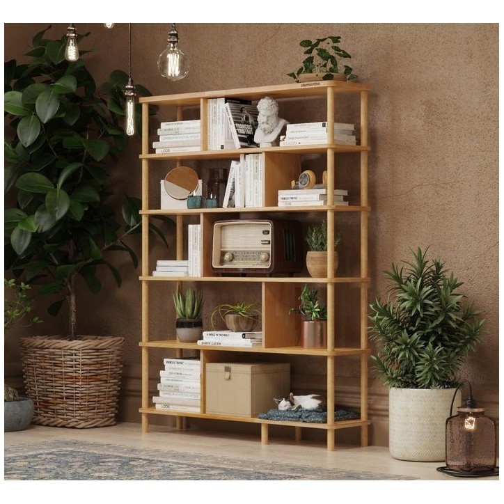 Bibliothèque DEMONTHA 120 x 161 CM hêtre