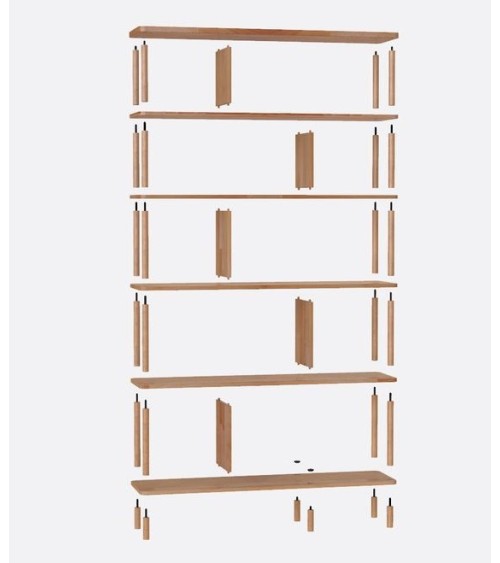 Bibliothèque DEMONTHA 120 x 161 CM hêtre