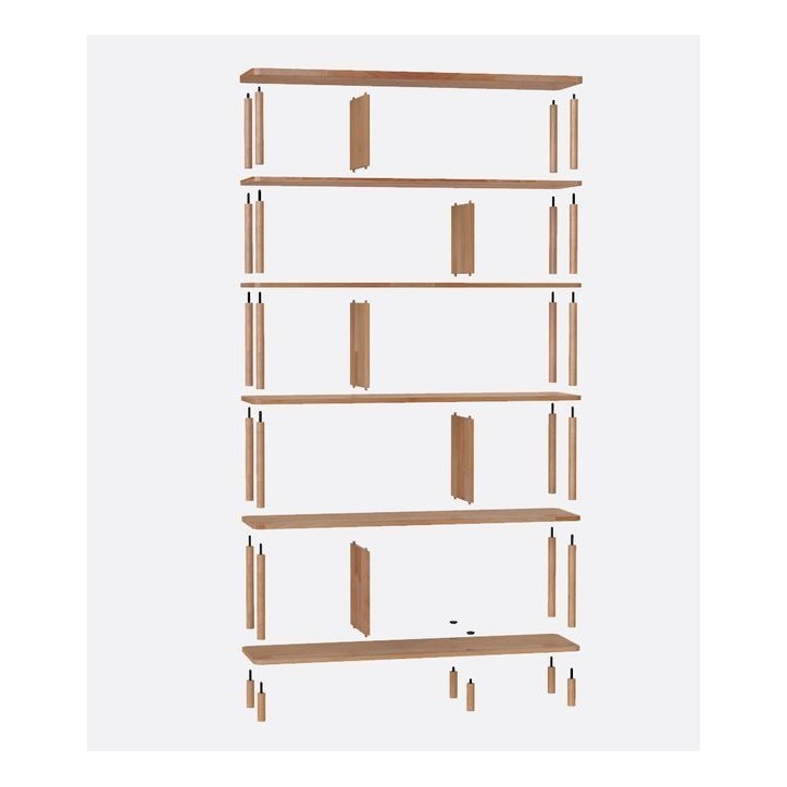 Bibliothèque DEMONTHA 120 x 161 CM hêtre