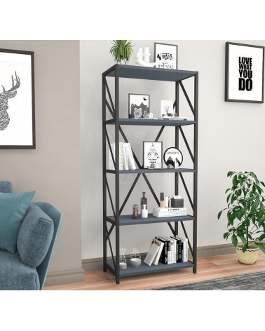 Bibliothèque ESER Anthracite 64 cm