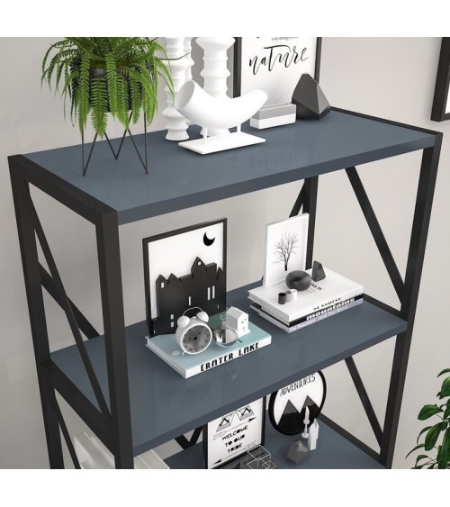 Bibliothèque ESER Anthracite 64 cm