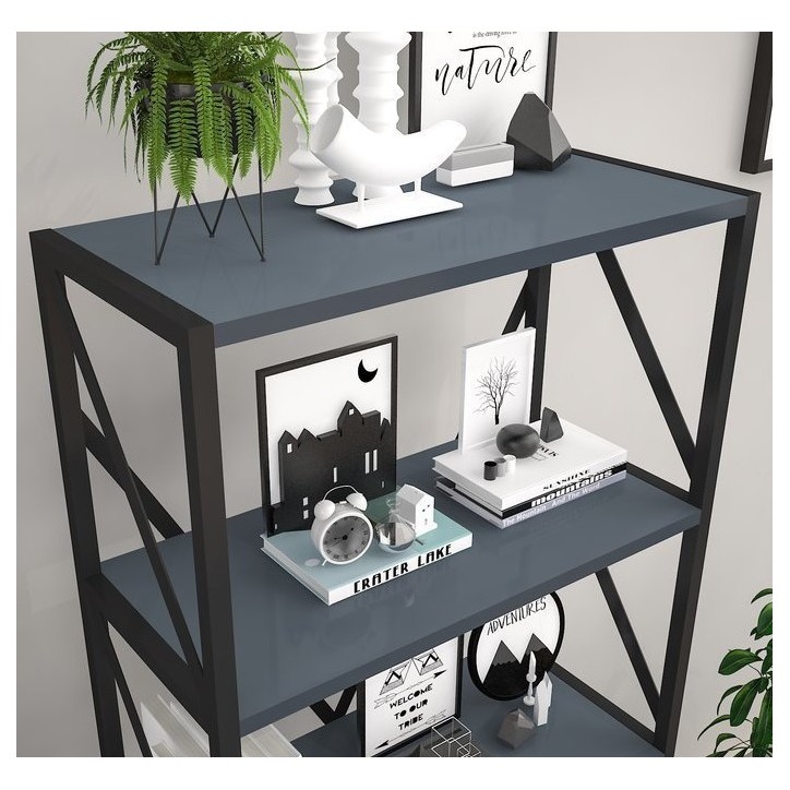 Bibliothèque ESER Anthracite 64 cm