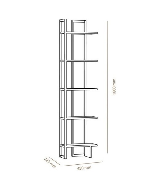 Bibliothèque ALICE Bleu - blanc 45 cm