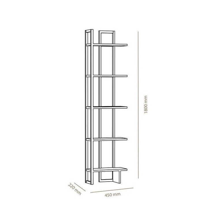 Bibliothèque ALICE Bleu - blanc 45 cm