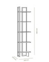 Bibliothèque ALICE Doré - blanc 45 cm