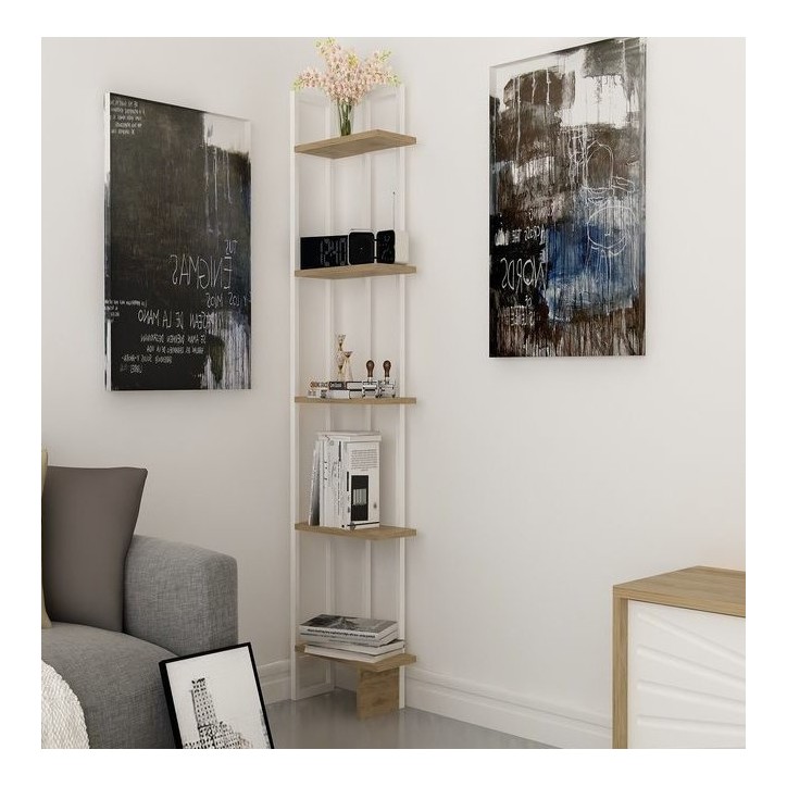 Bibliothèque ALICE Blanc - bois 45 cm