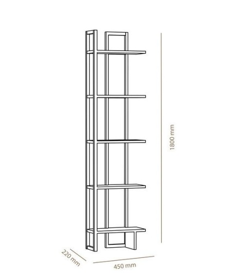 Bibliothèque ALICE Blanc - bois 45 cm