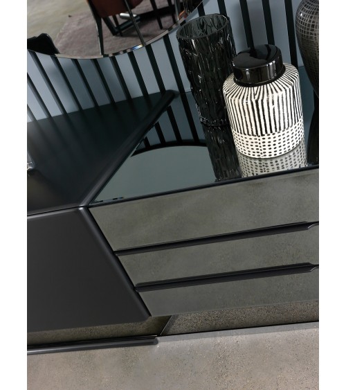 Buffet  DAVIA , 207 cm noir