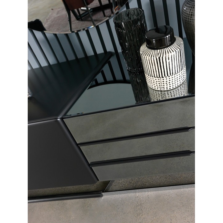 Buffet  DAVIA , 207 cm noir