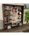 Bibliothèque GRANDE Wengé - érable 125 cm