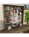 Bibliothèque GRANDE Noyer - blanc 125 cm