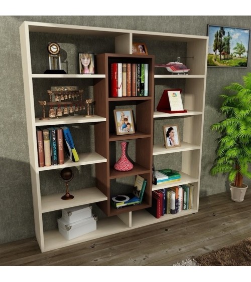 Bibliothèque GRANDE Érable - wengé 125 cm
