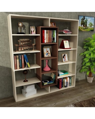 Bibliothèque GRANDE Érable - wengé 125 cm