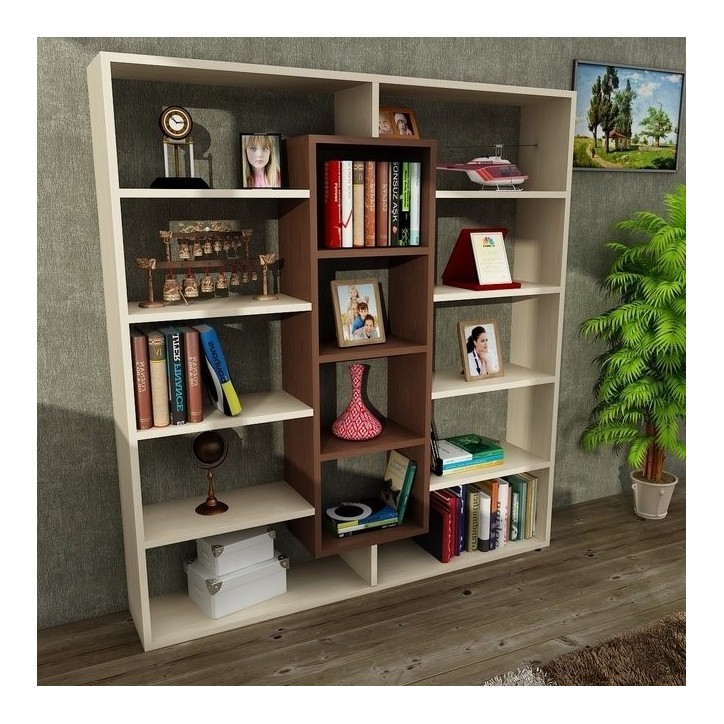 Bibliothèque GRANDE Érable - wengé 125 cm